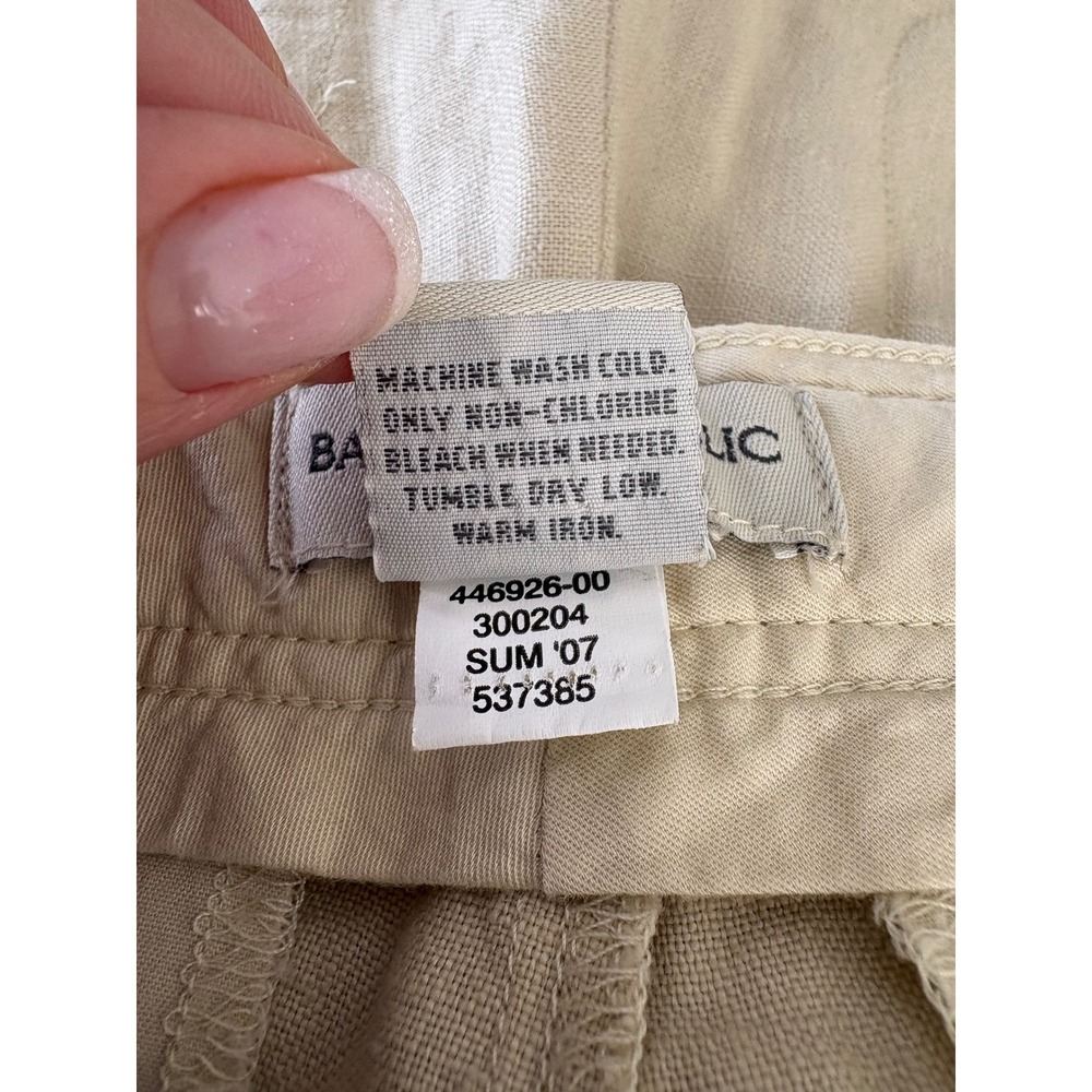 Banana Republic Linen Drawstring Bermuda Shorts Beige Womens Size 6 - Picture 4 of 4